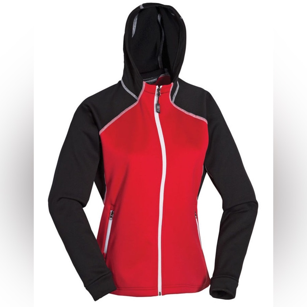 Ladies Fleece Full Zip Hooded Lightweight Jacket